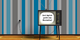 Täglich läuft der gleiche Film in unserer Beziehung alter schwarz weiß Fernseher