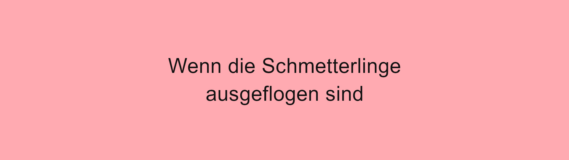 Rosa Rechteck – Aufschrift: „Wenn die Schmetterlinge ausgeflogen sind“- Beziehung retten: Paartherapie und Eheberatung Paderborn